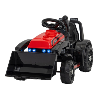 Traktor Spychacz G320 dla najmłodszych dzieci Czerwony + Ruchoma łyżka + Melodie + Klakson + Światła LED